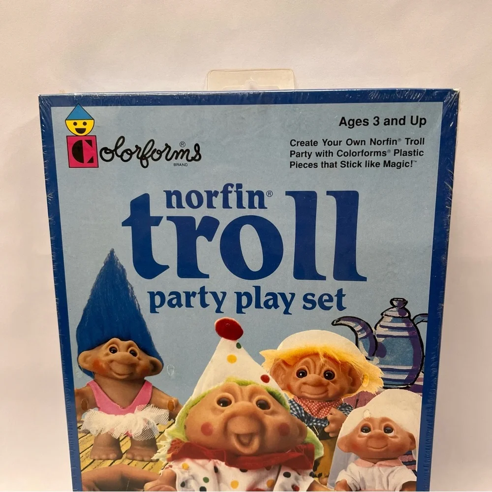 COLORFORMS Vintage SEALED Norton TROLL Party Play Set
